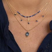 Collier plaque or pascale crepuscule